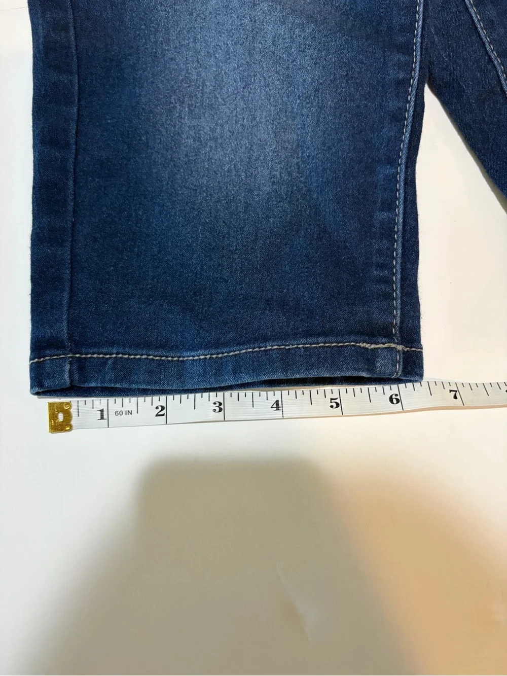 Squeeze Girls Size 14 Denim Bermuda Shorts Stretch Pull On Blue Jean Shorts